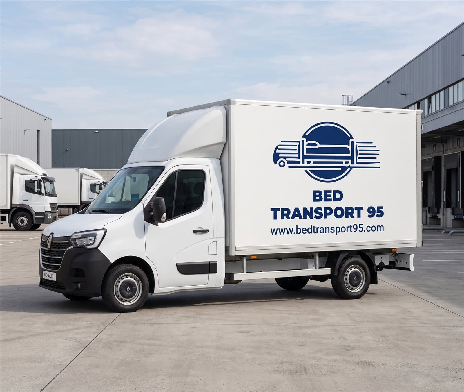 Camion de livraison Bed Transport 95 sur un quai de chargement